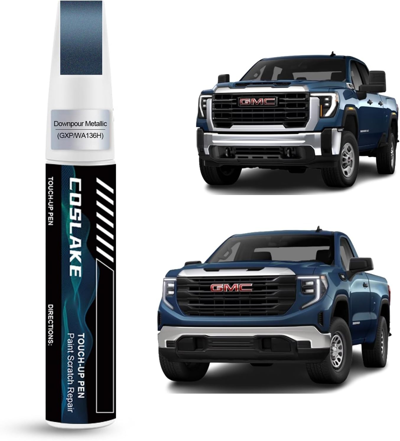 Professional Quality Scratch Repair Paint, GMC Downpour Metallic GXP/WA136H 12ml