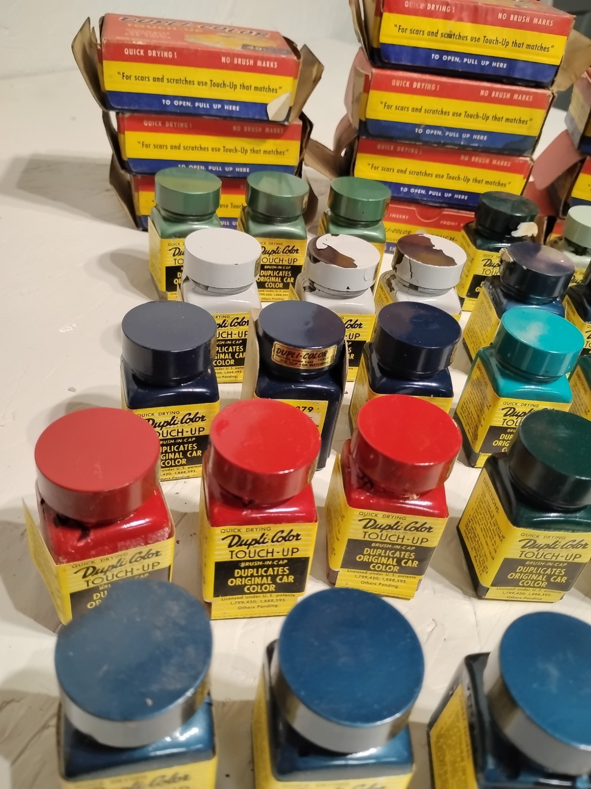 Dupli-Color Touch-Up VTG -30 Paint Bottles Lot – Mostly 1950’s NASH – Empty/Dry