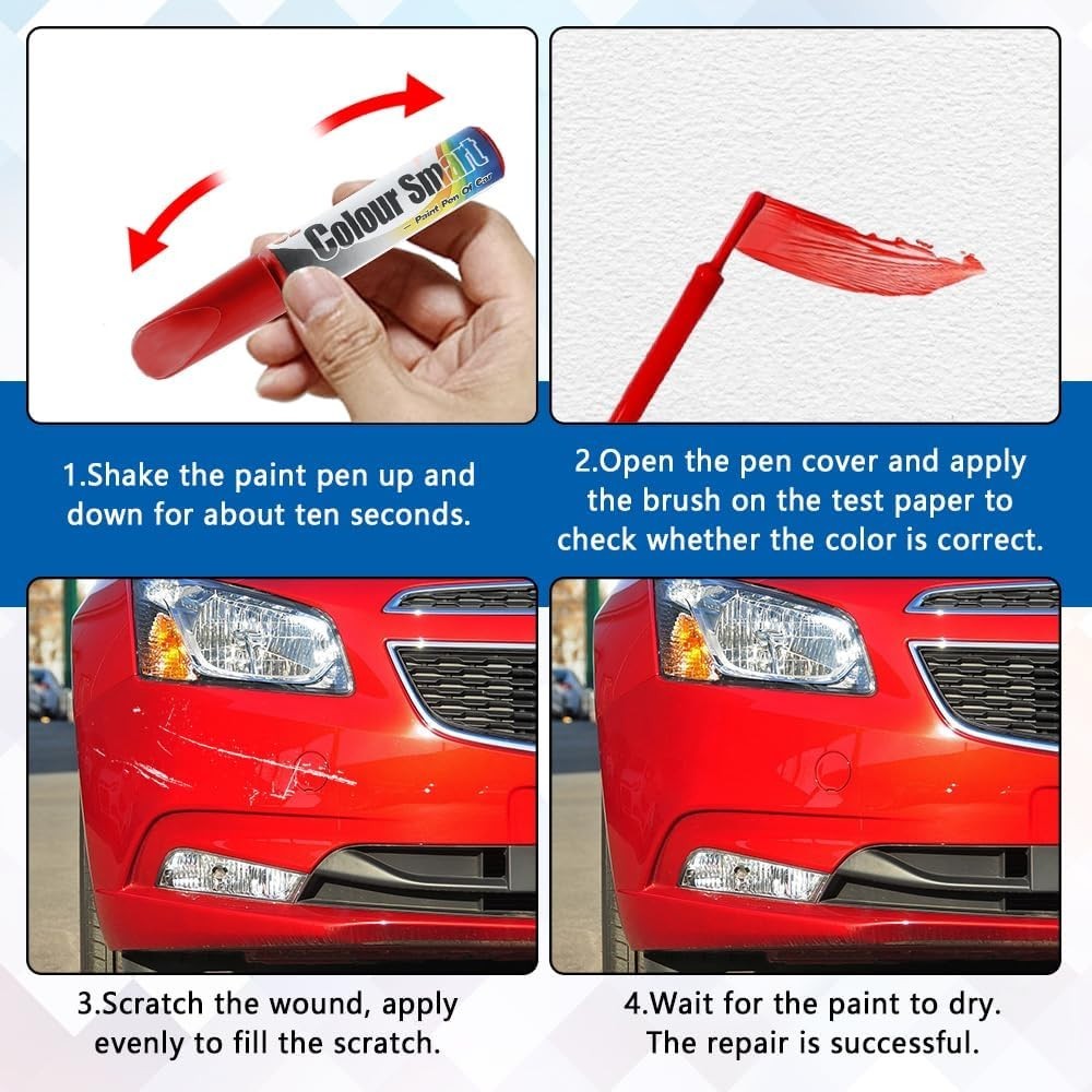 Red Pearl Touch Up Paint For Cars, Automotive Car Paint Pen Scratch Repair