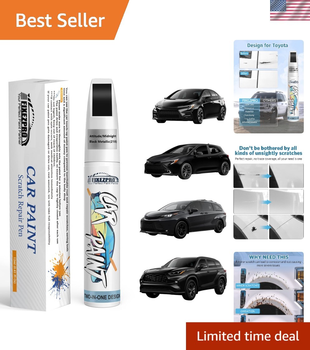Toyota 218 Attitude Black Car Touch-Up Paint – Rust & Scratch Resistant Solution