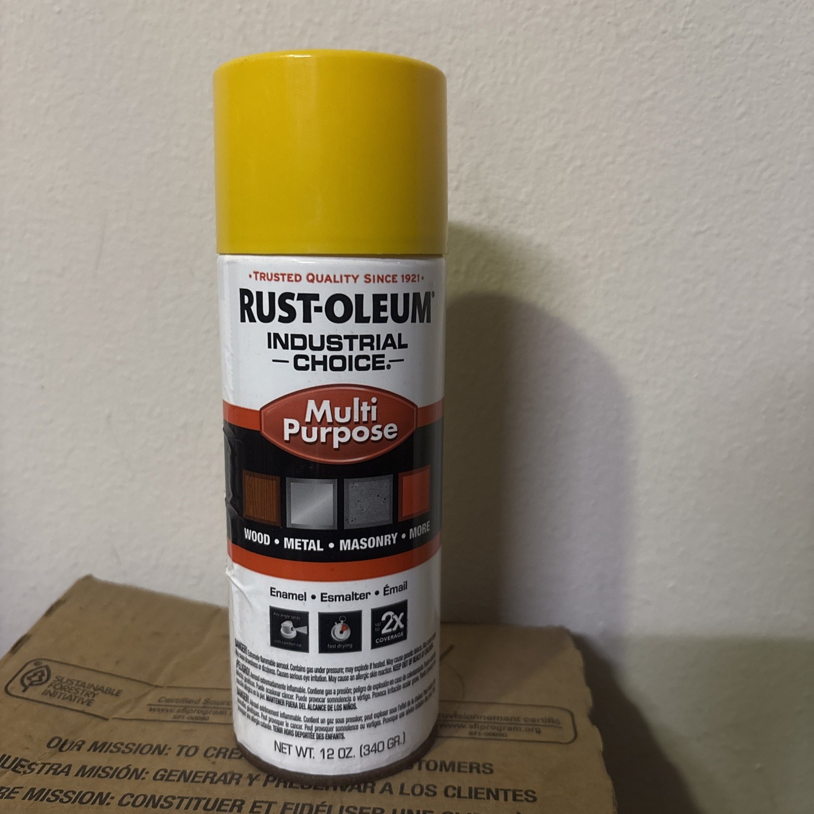 Safety Yellow Spray Paint Gloss Rust-Oleum Multi-Purpose Spray Paint 12oz 6pcs