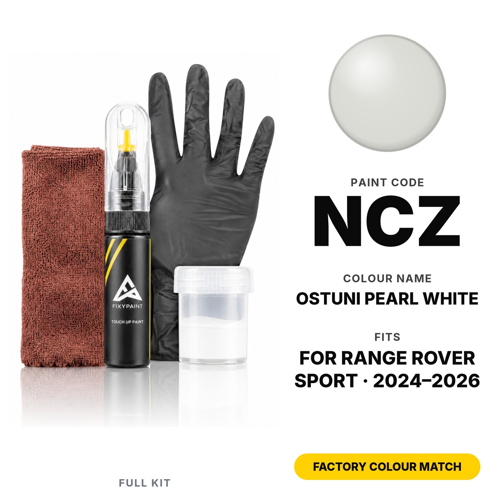 Touch Up Paint For Range Rover Sport NCZ Ostuni Pearl White Full Kit Pen Kit