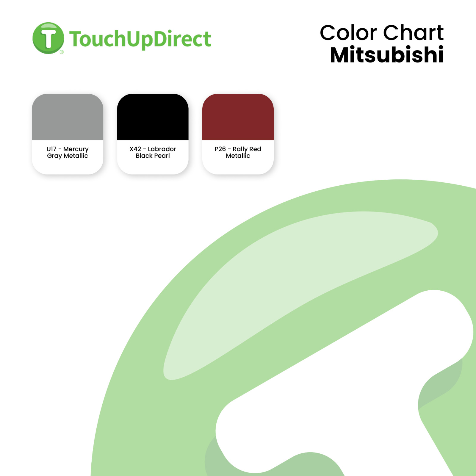 Mitsubishi Touch Up Paint by TouchUpDirect – Brush or Spray Paint – Choose Color