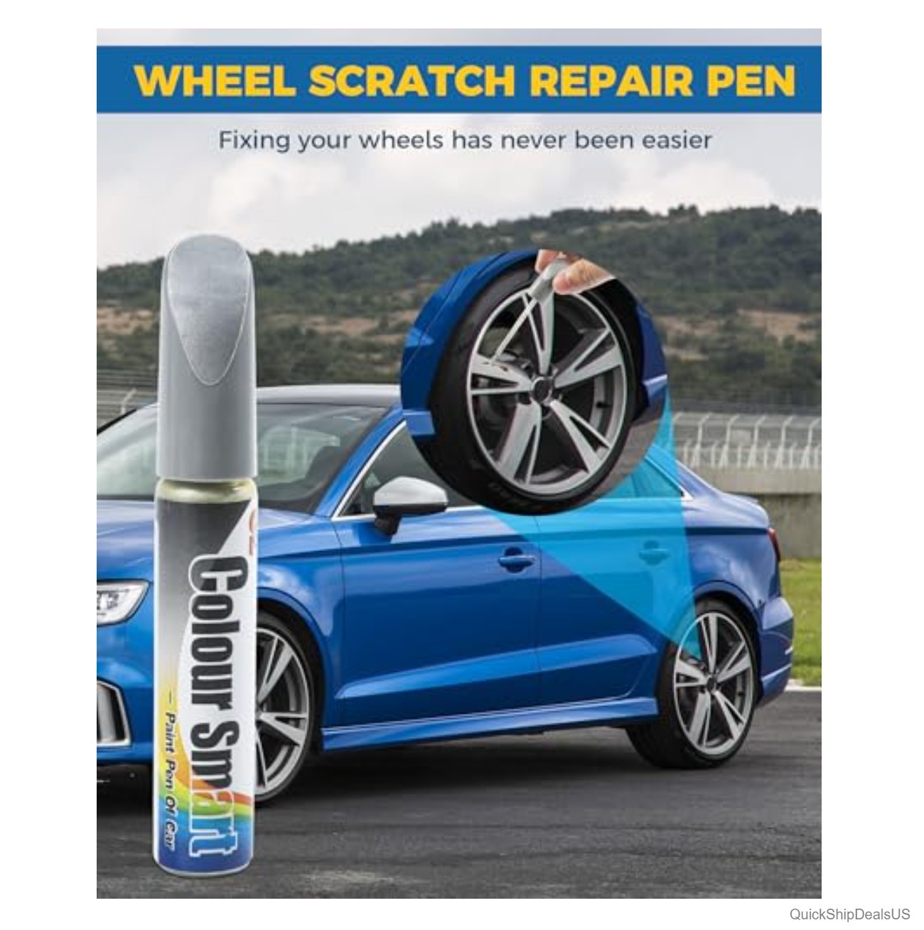 Touch Up Paint For Car Rims Silver Scratch Repair Pen Waterproof Rust Resistant