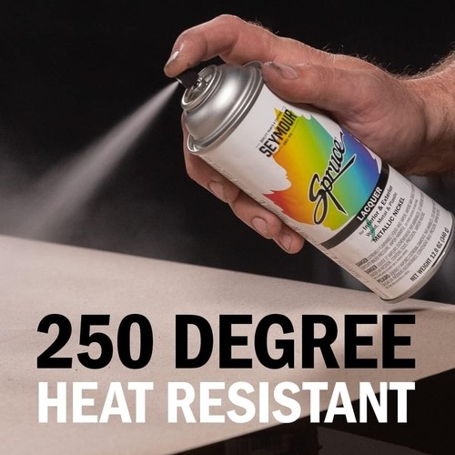 Seymour 98-24 Spruce Enamel Satin Black Spray Paint, 12 oz Aerosol Can