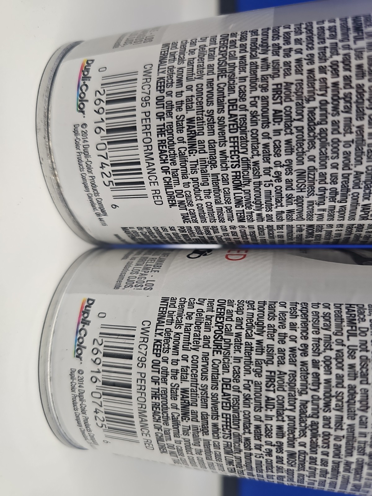 2 Cans DupliColor Cwrc795 Custom Wrap Removable Coating Performance Red