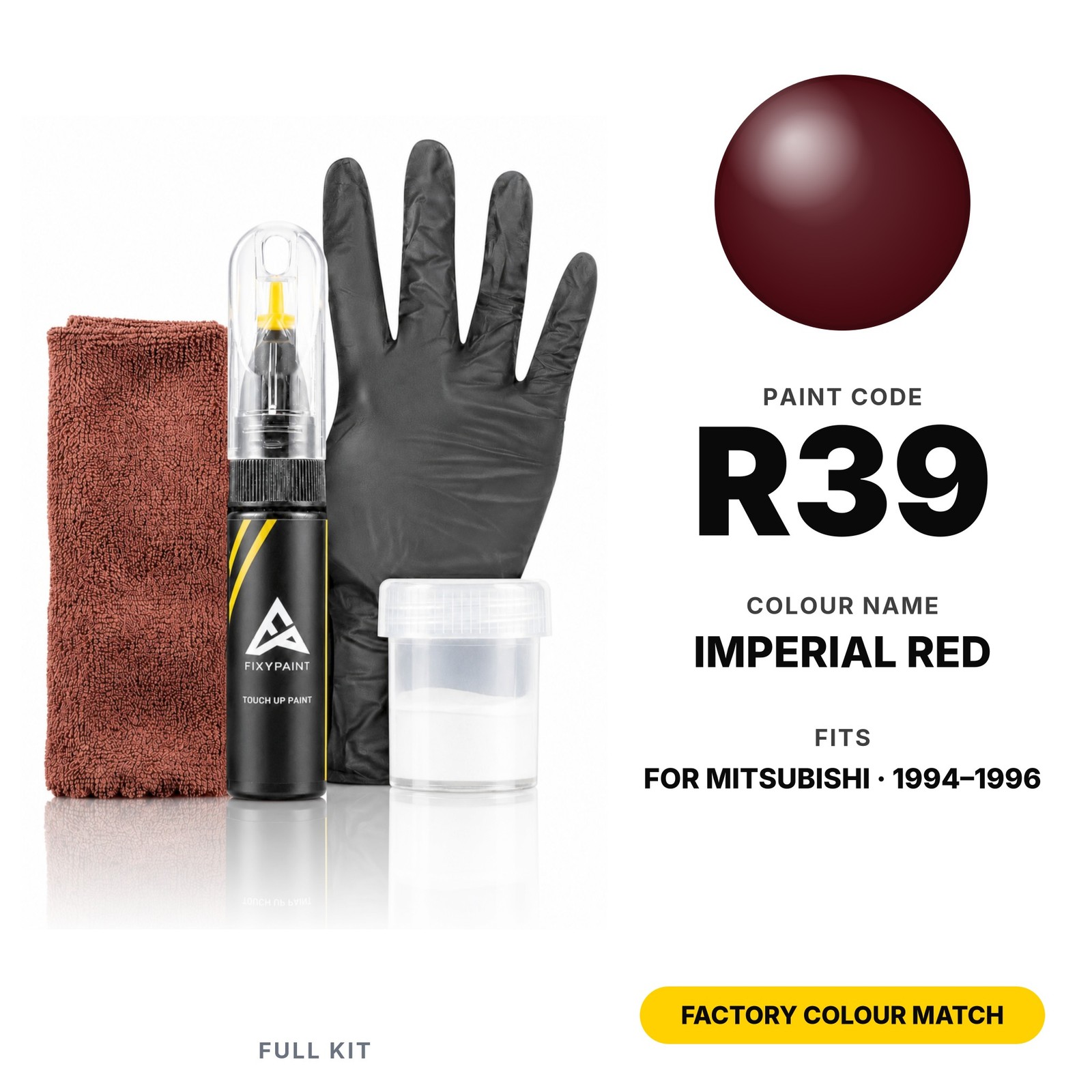 Touch Up Paint For Mitsubishi R39 Imperial Red Full Kit Ute Body Touch Up Paint