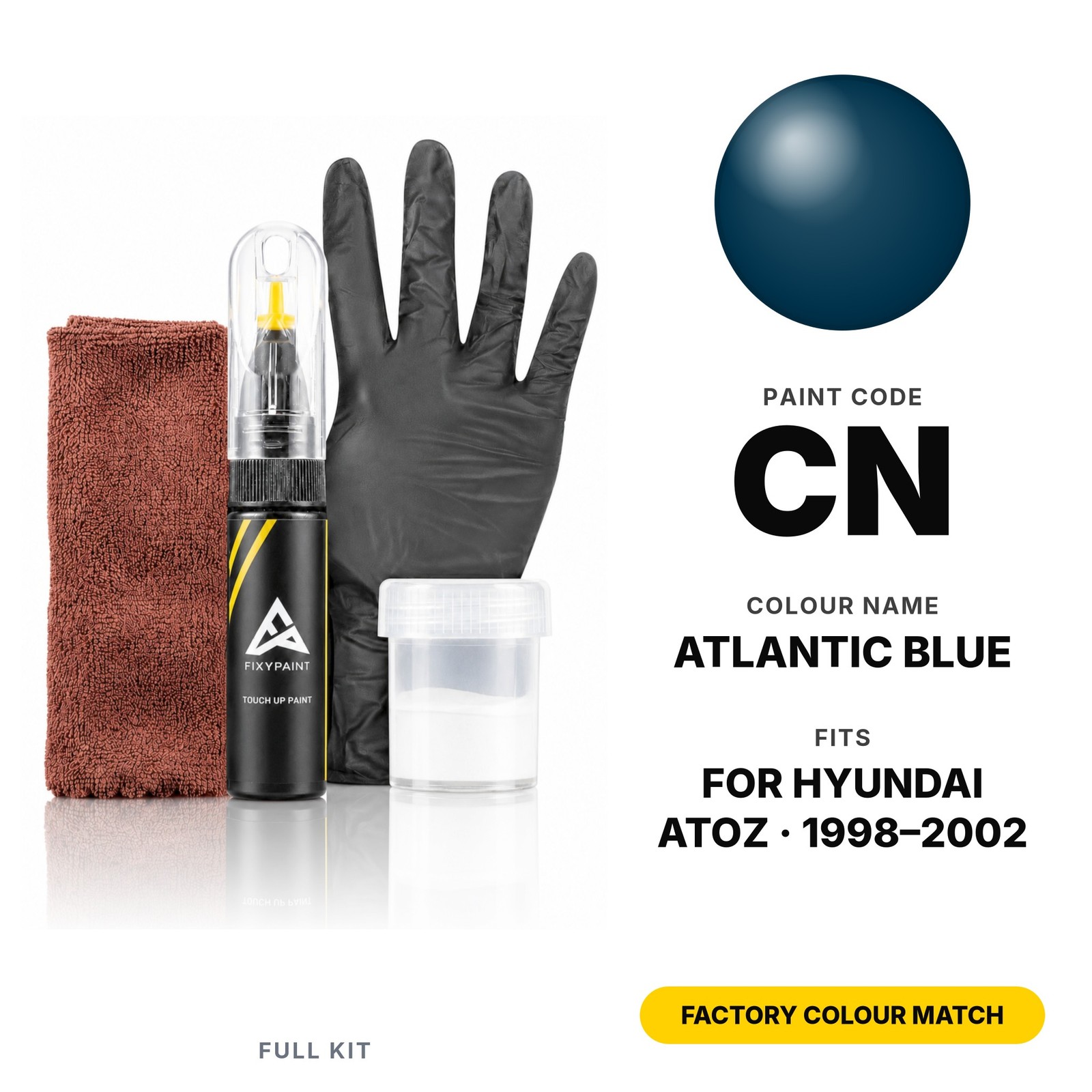 Touch Up Paint For Hyundai Atoz CN Atlantic Blue Full Kit Factory Colour Match