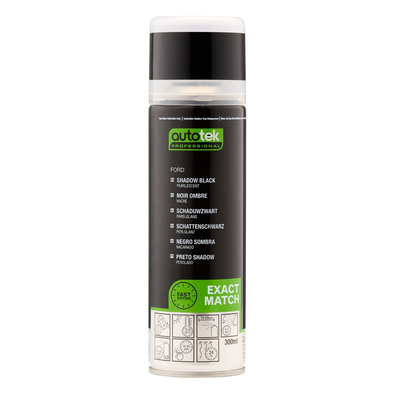 Autotek Exact Match Fast Drying Aerosol Spray Paint Ford Shadow Black 10.14oz