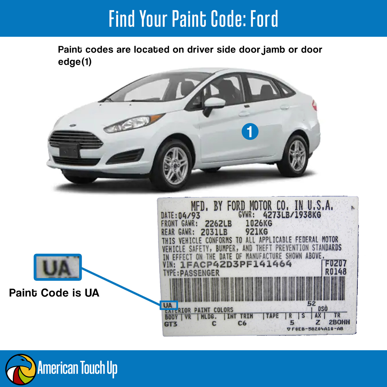 FORD – Genuine OEM Automotive Touch Up/Spray Paint SELECT YOUR COLOR CODE