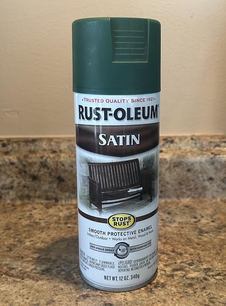 1 Rust-Oleum 7732830 Satin Enamel Spray, 12-Ounce Hunter Green