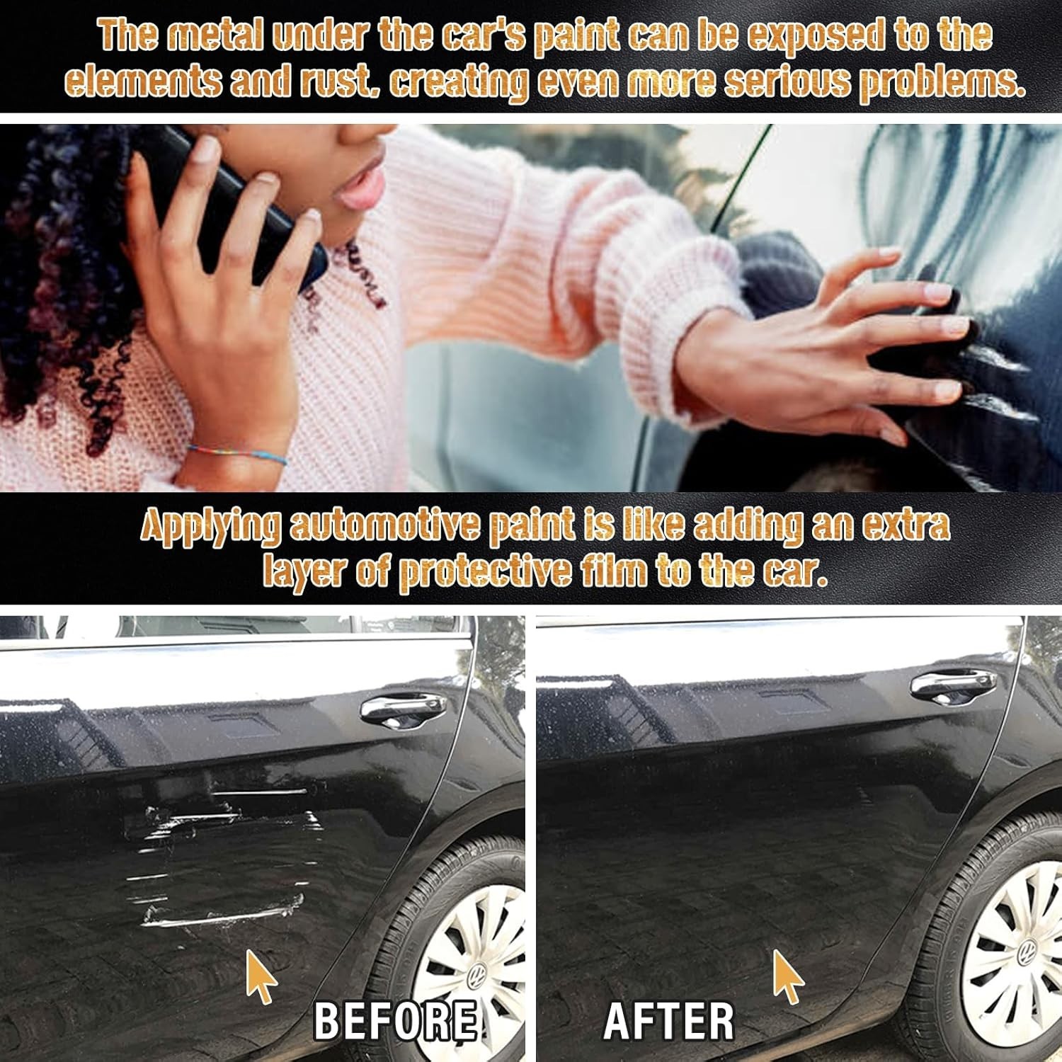 Waterproof Black Vehicle Touch Up Paint – Rust Resistant & Quick Drying
