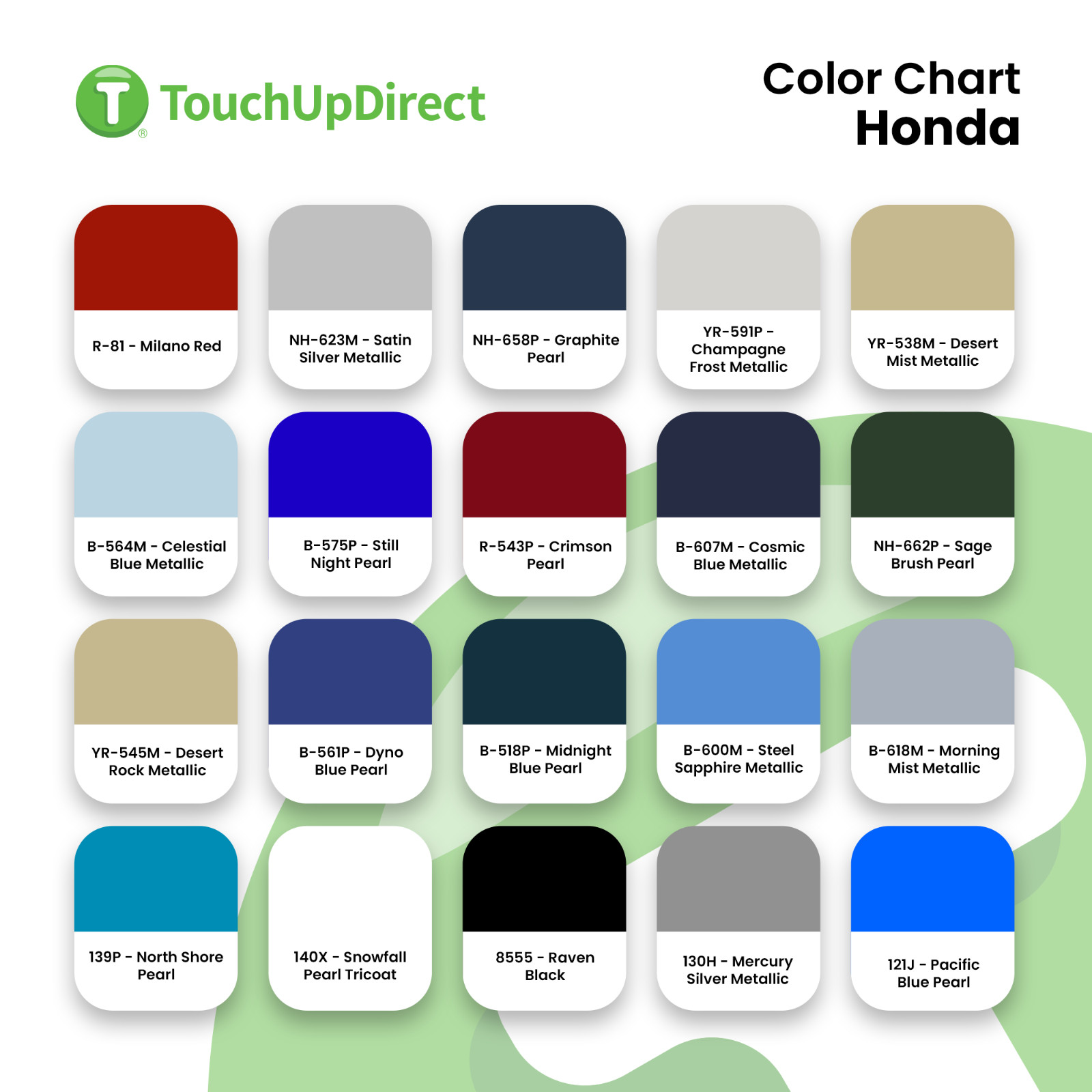 Honda Touch Up Paint by TouchUpDirect – Brush or Spray Paint – Choose A Color