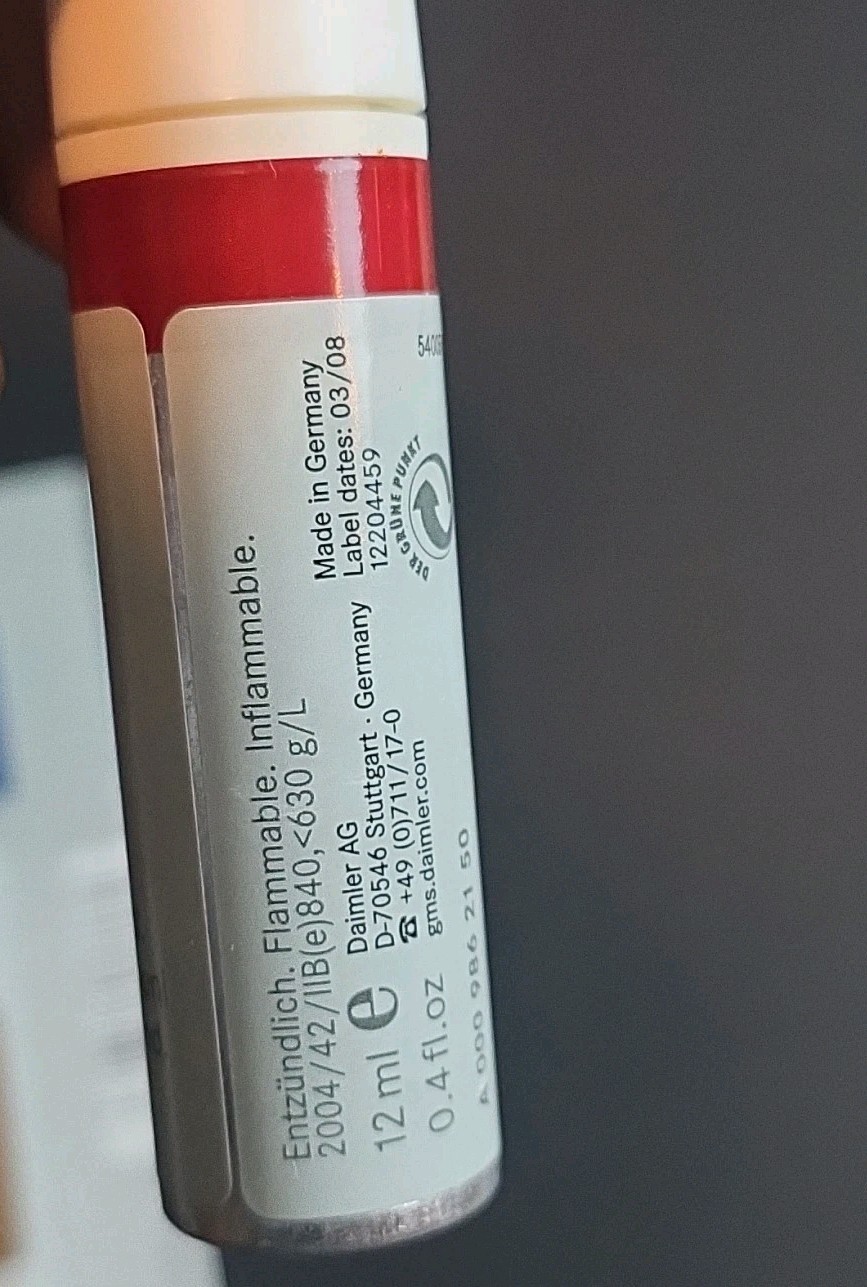 Mercedes-Benz Genuine Touch-Up Paint Stick Red, Feueropal 3590 Color OE 12ml 0.4