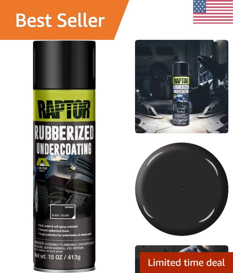 Automotive Spray Paint: 15 oz Rubberized Undercoating with Noise Damping Quality