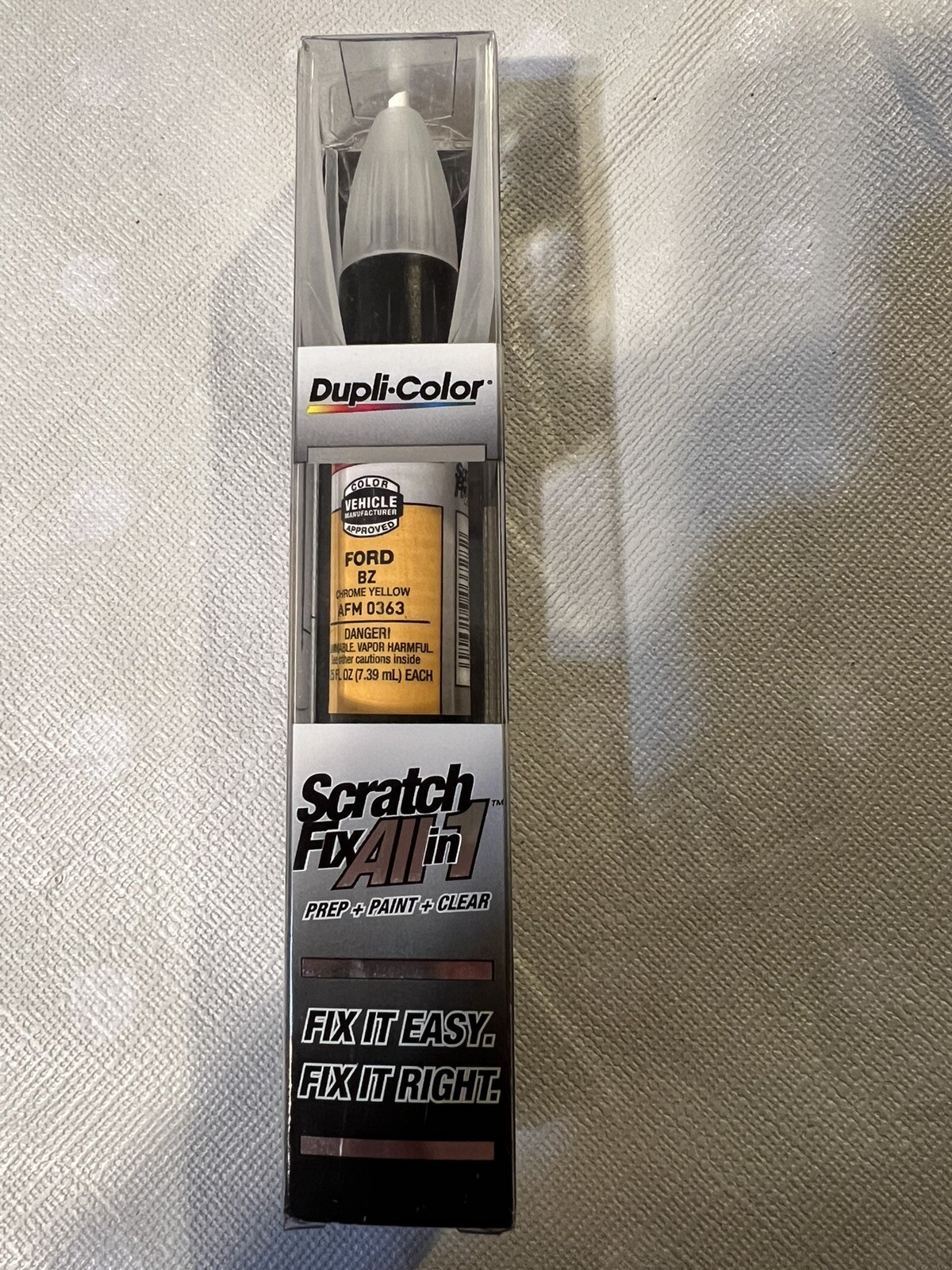 Ford Chrome Yellow Dupli Color All in 1 Scratch Fix Touchup Paint BZ