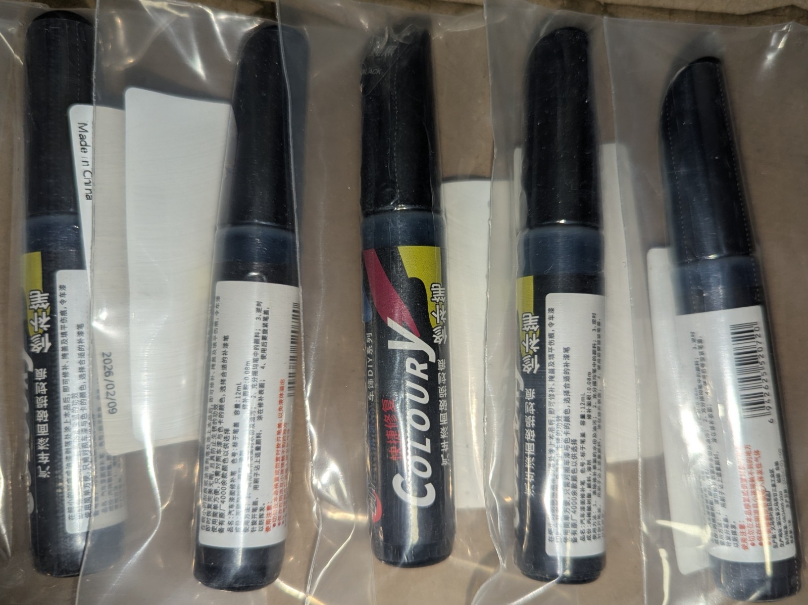 15 Car Touch Up Paints Scratch Repair – Mixed Lot (3 White+5 Black+7 Silver)
