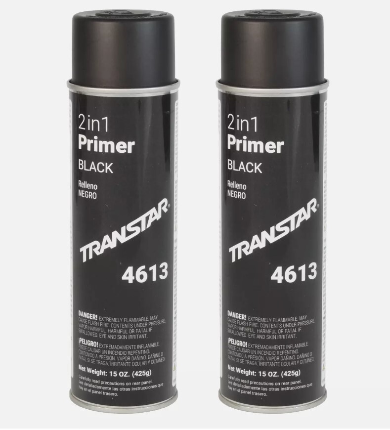 Transtar 4613 2 in 1 Primer Aerosol Black 15 oz each (2 Pack)