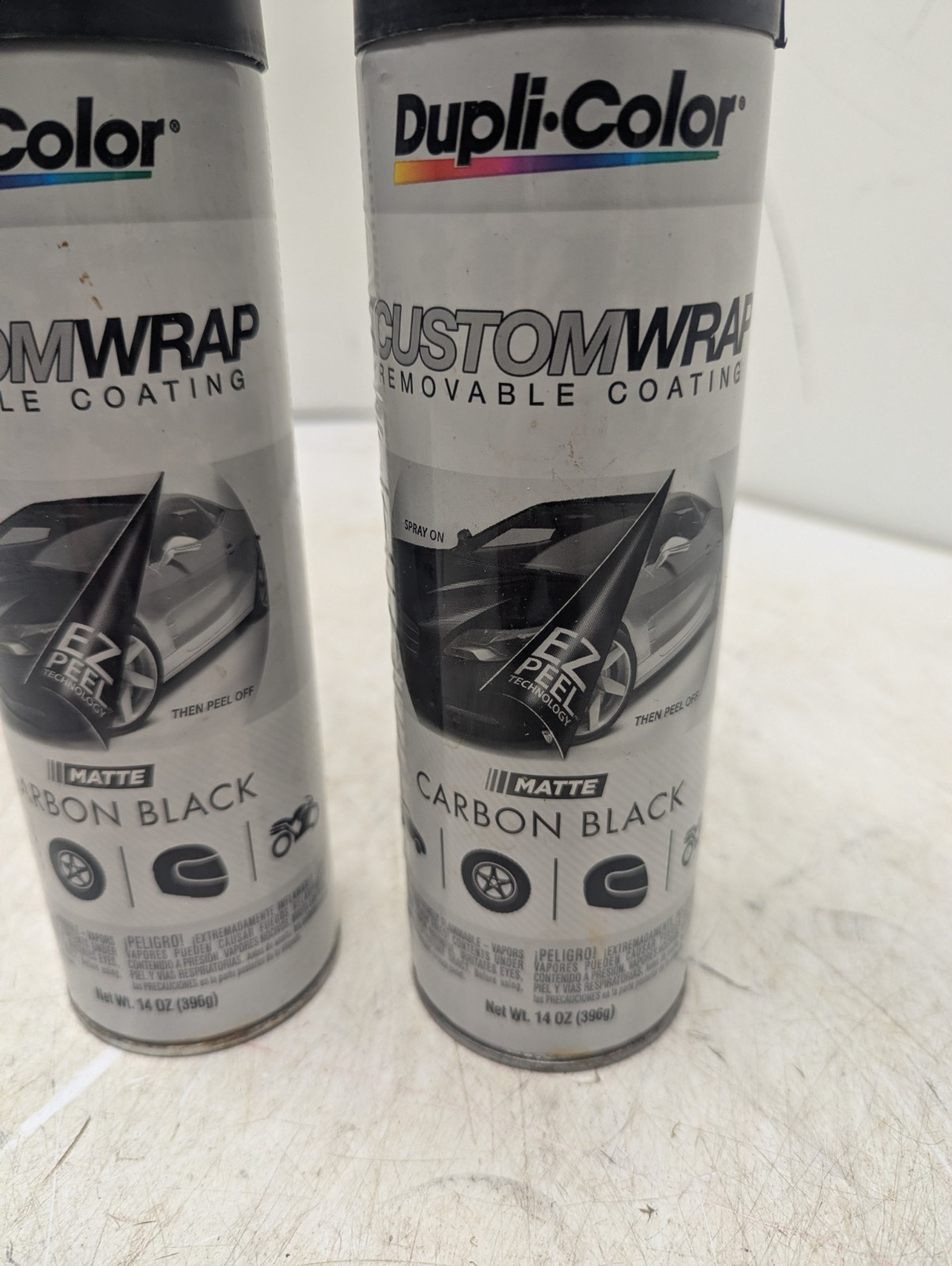 2 Cans Dupli Color CWRC100 Custom Wrap Removable Coating Carbon Black spray 14oz