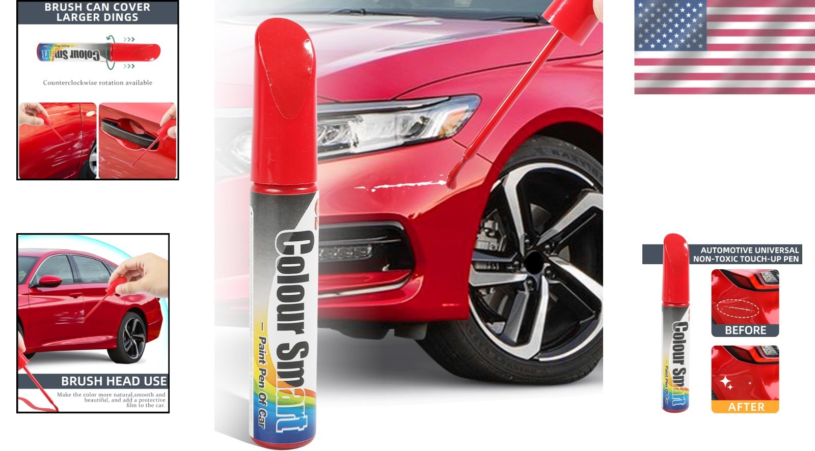 1 oz Oil-Based Car Scratch Repair Pen – Rust Resistant Glossy Finish