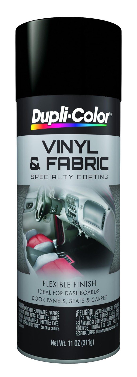 Dupli-Color HVP106 Vinyl and Fabric Coating 11 Ounce (Pack of 1), Flat Black