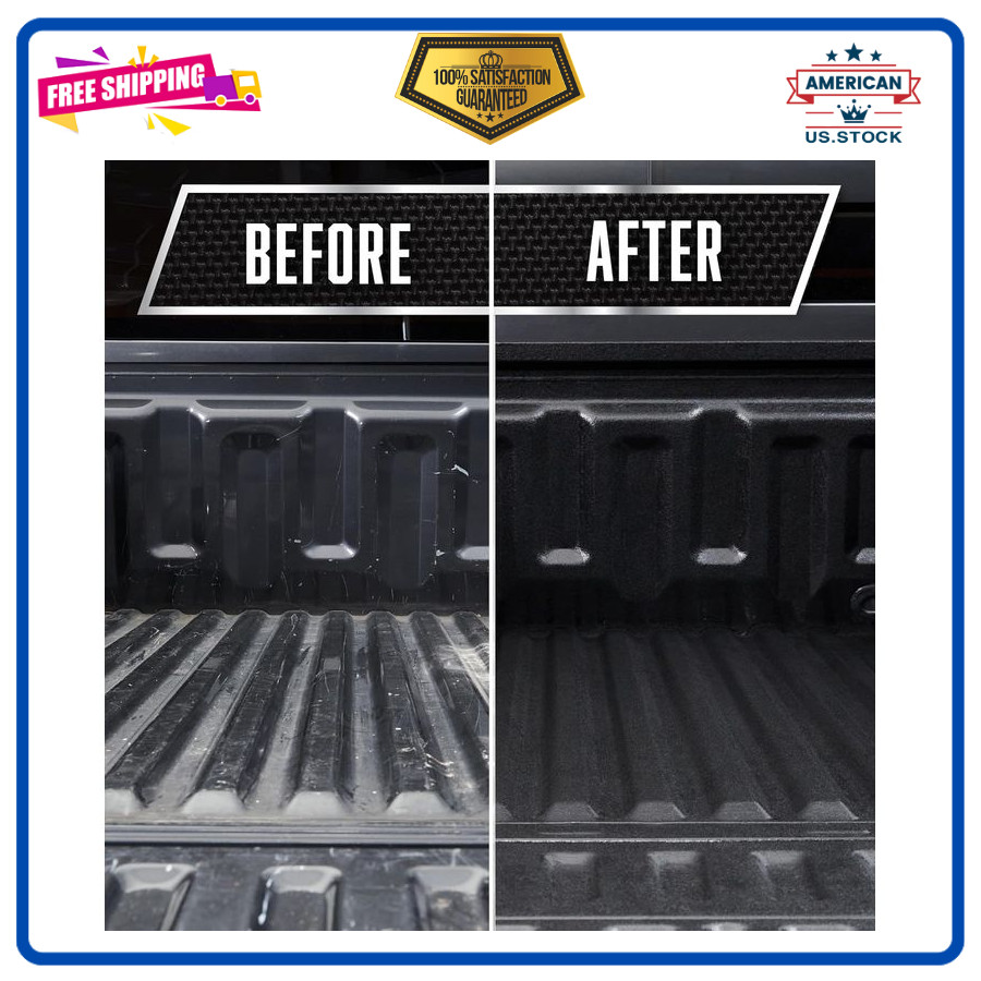 Rust-Oleum Truck Bed Coating Spray – Black, Non-Skid, Stops Rust, 15oz, 6 Pack
