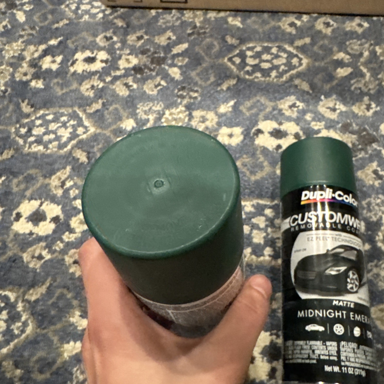 2 Cans Dupli-Color Custom Wrap Removable Coating Ez Peel Matte Midnight Emerald