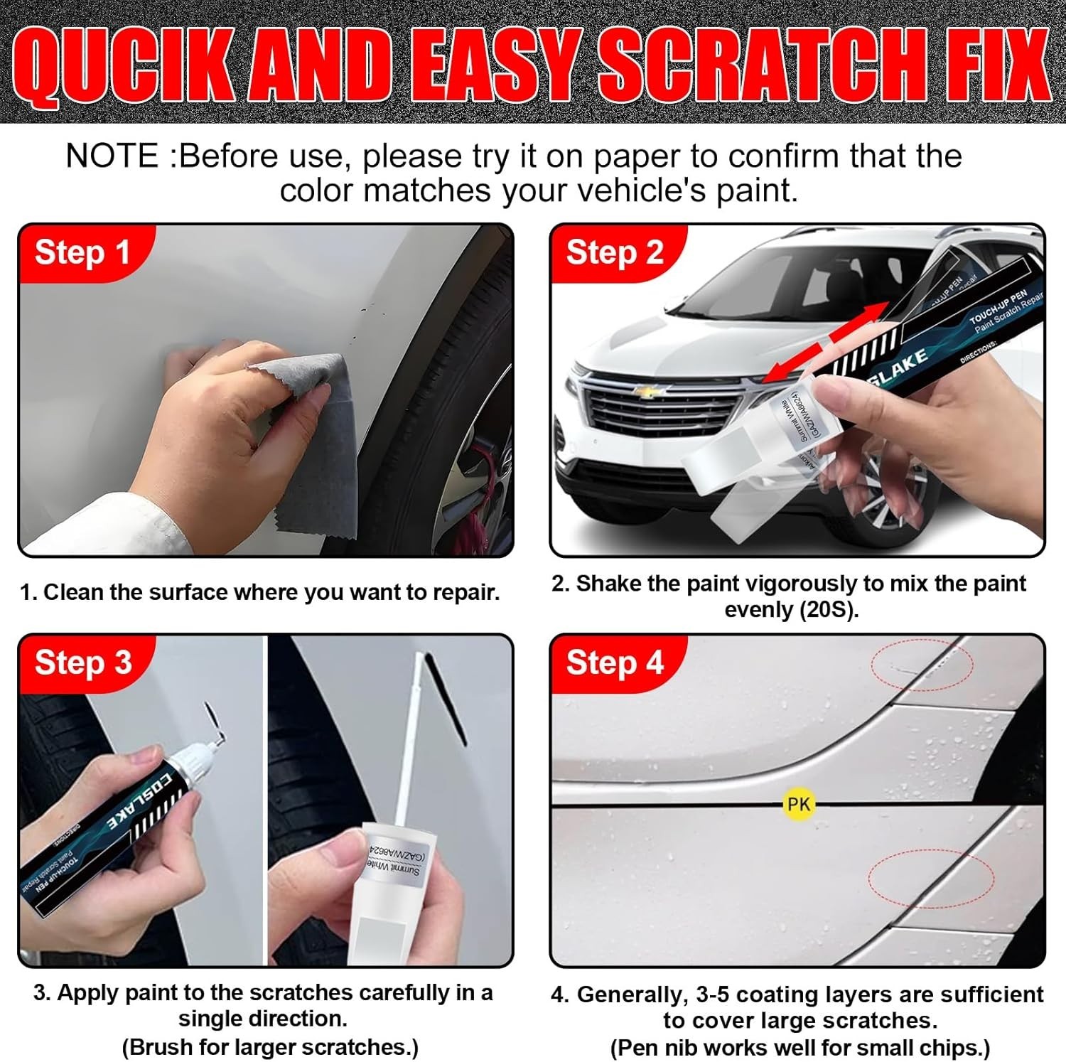 GMC Touch-Up Paint – Volcanic Red Tintcoat 12ml – Effortless Scratch Repair Kit