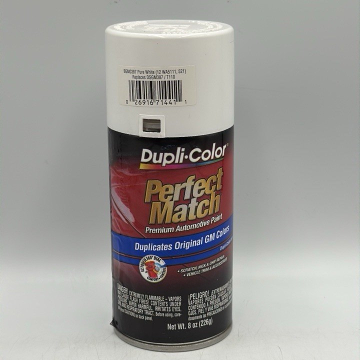 DUPLI-COLOR BGM0387 Perfect Match Pure White GM Touch Up Paint 8oz NEW