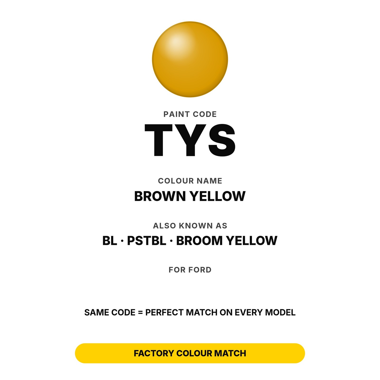 Touch Up Paint For Ford TYS Brown Yellow Kit Chip and Scratch Fix Kit