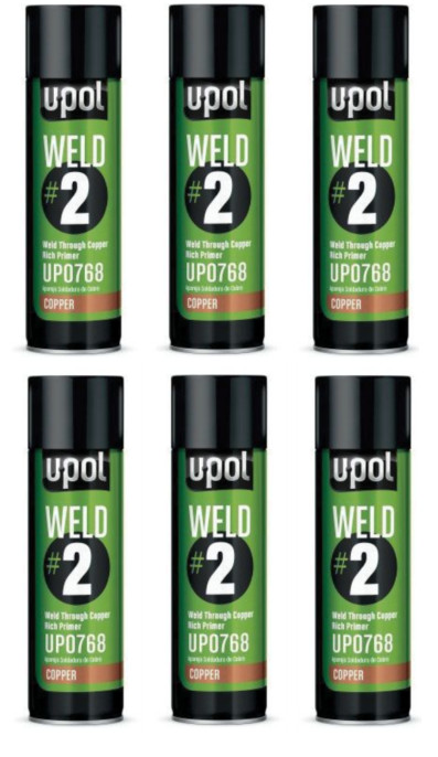 U-Pol Products 768 Copper WELD #2 Weld Through Primer (450ml) (6 Pack)