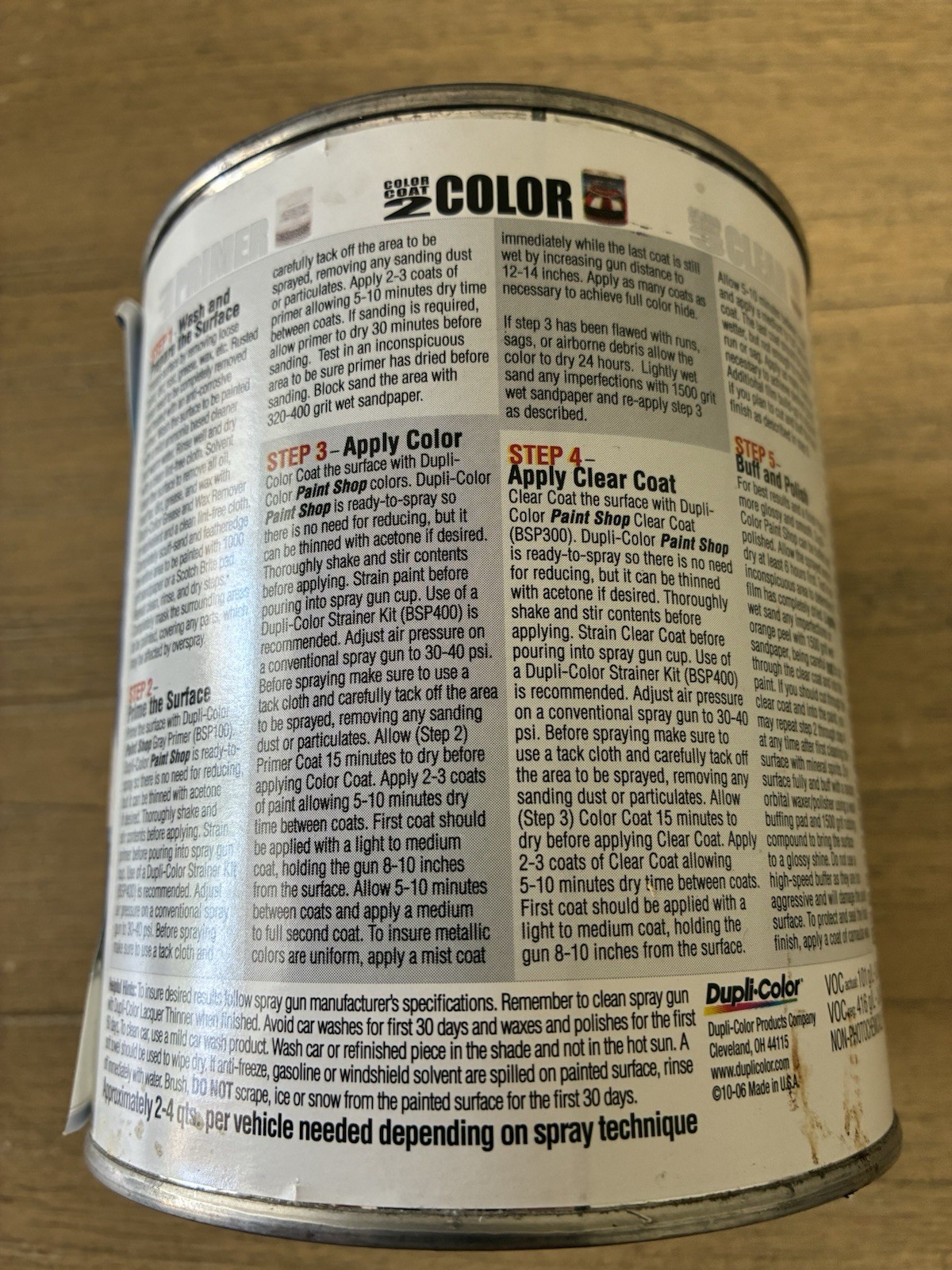 Paint Shop Finish System – Championship White Quart NEW