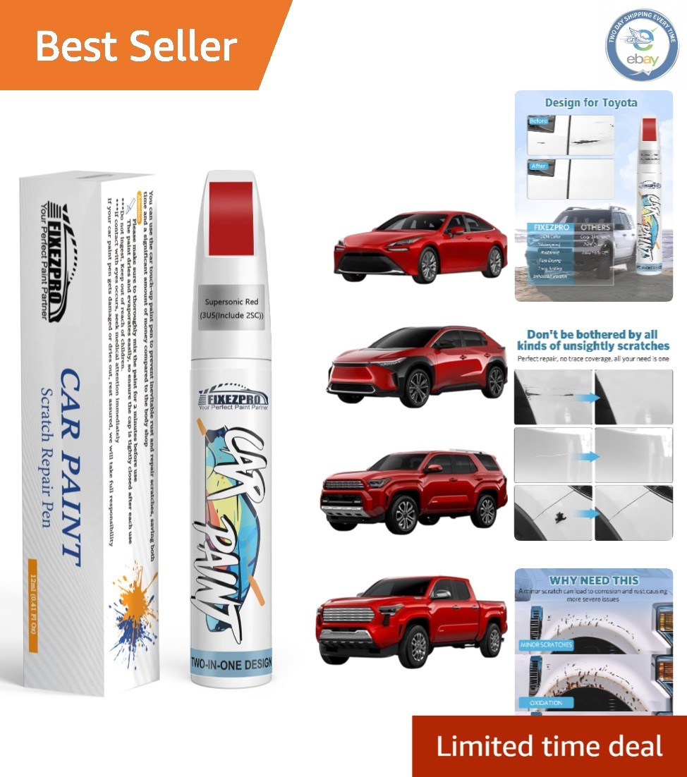 Supersonic Red Paint Pen for Cars – Waterproof, Scratch Resistant & Fast-Drying