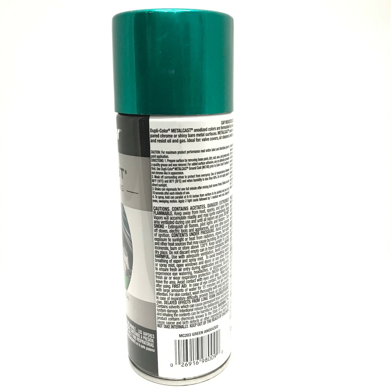 Duplicolor MC203-4 PACK MetalCast GREEN Anodized Heat Resistant Coat – 11oz
