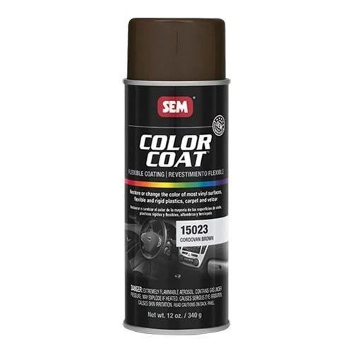 SEM 15023 Color Coat Cordovan Brown Vinyl Spray Paint Aerosol Can 12 oz.