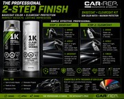CAR-REP Basecoat & 1K Clearcoat for 2023 Jaguar Ostuni Pearl White NCZ, 2454