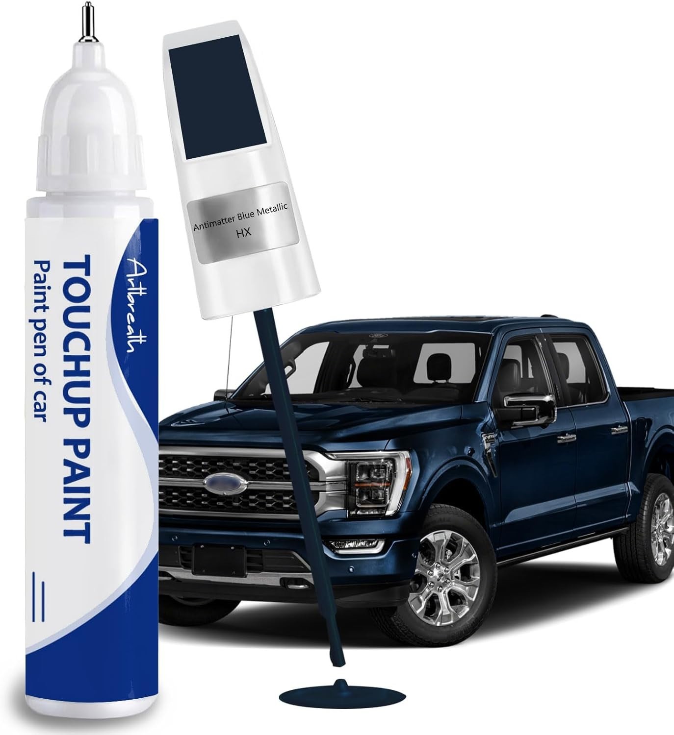 Touch-Up Paint 0.4 Fl Oz, 1 Pack for F-150 Ford Antimatter Blue Metallic HX