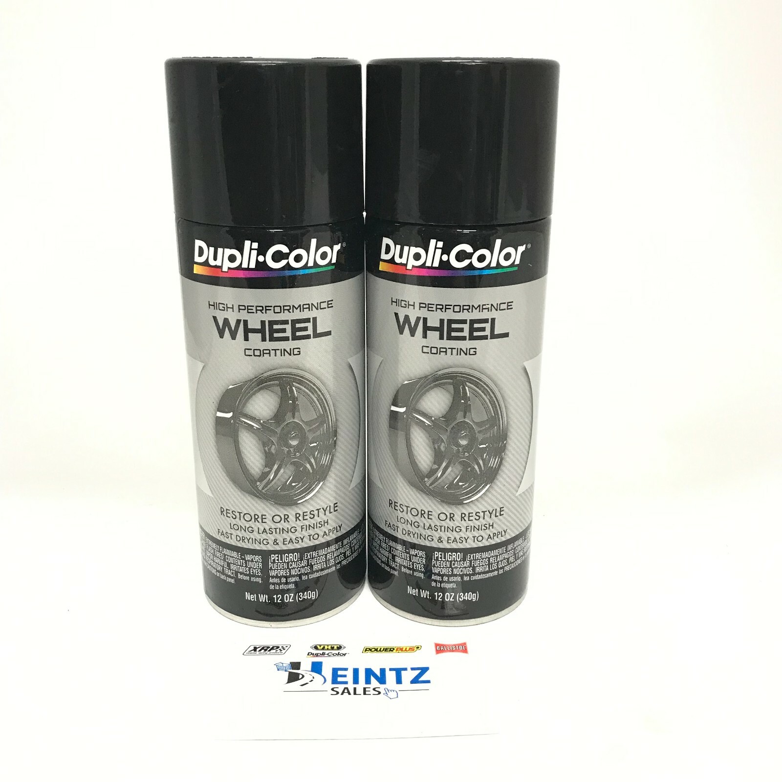 Duplicolor HWP108-2 Pack High Performance Wheel Coating Gloss Black color – 12oz