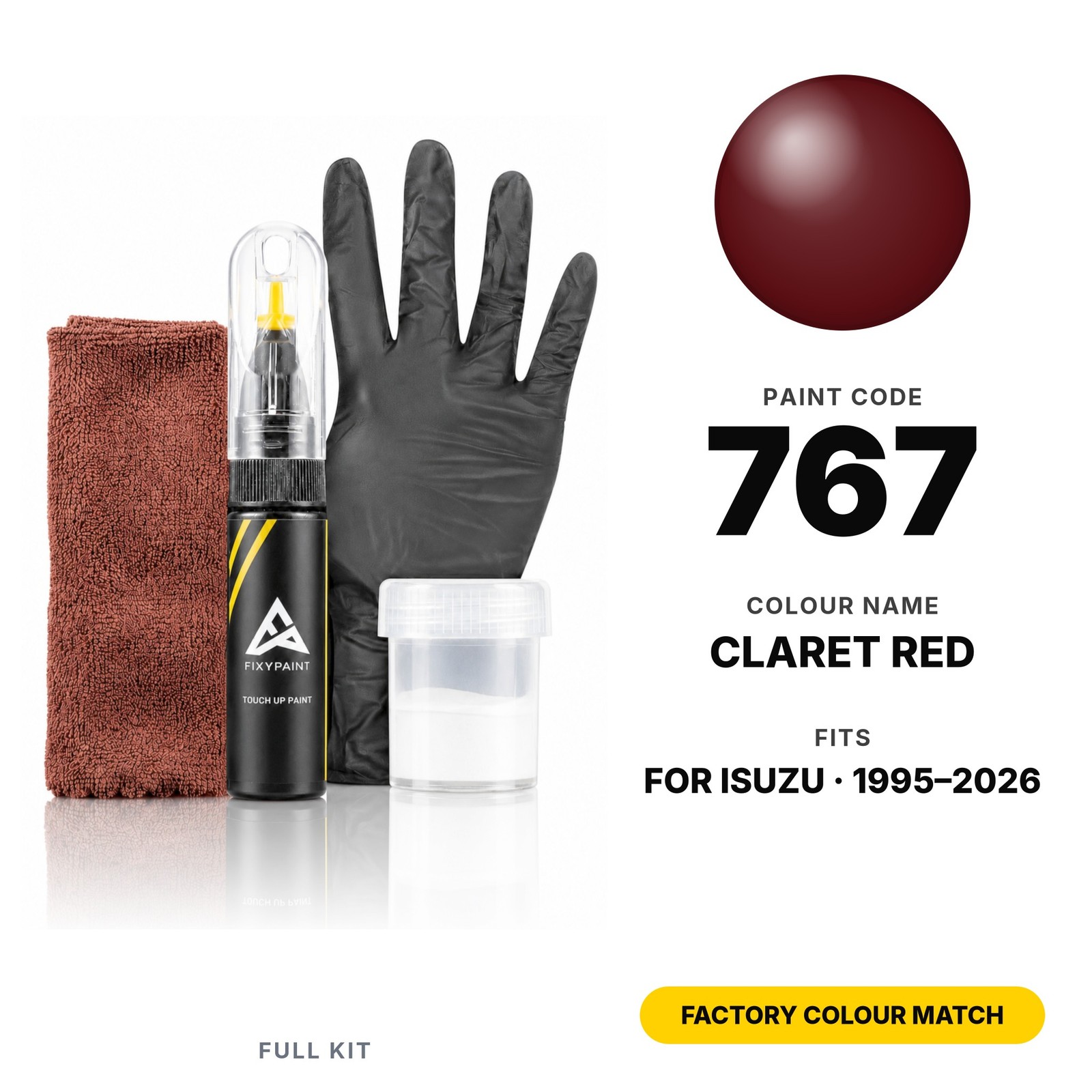 Touch Up Paint For Isuzu 767 Claret Red Full Kit Car Body Scratch Fix Kit