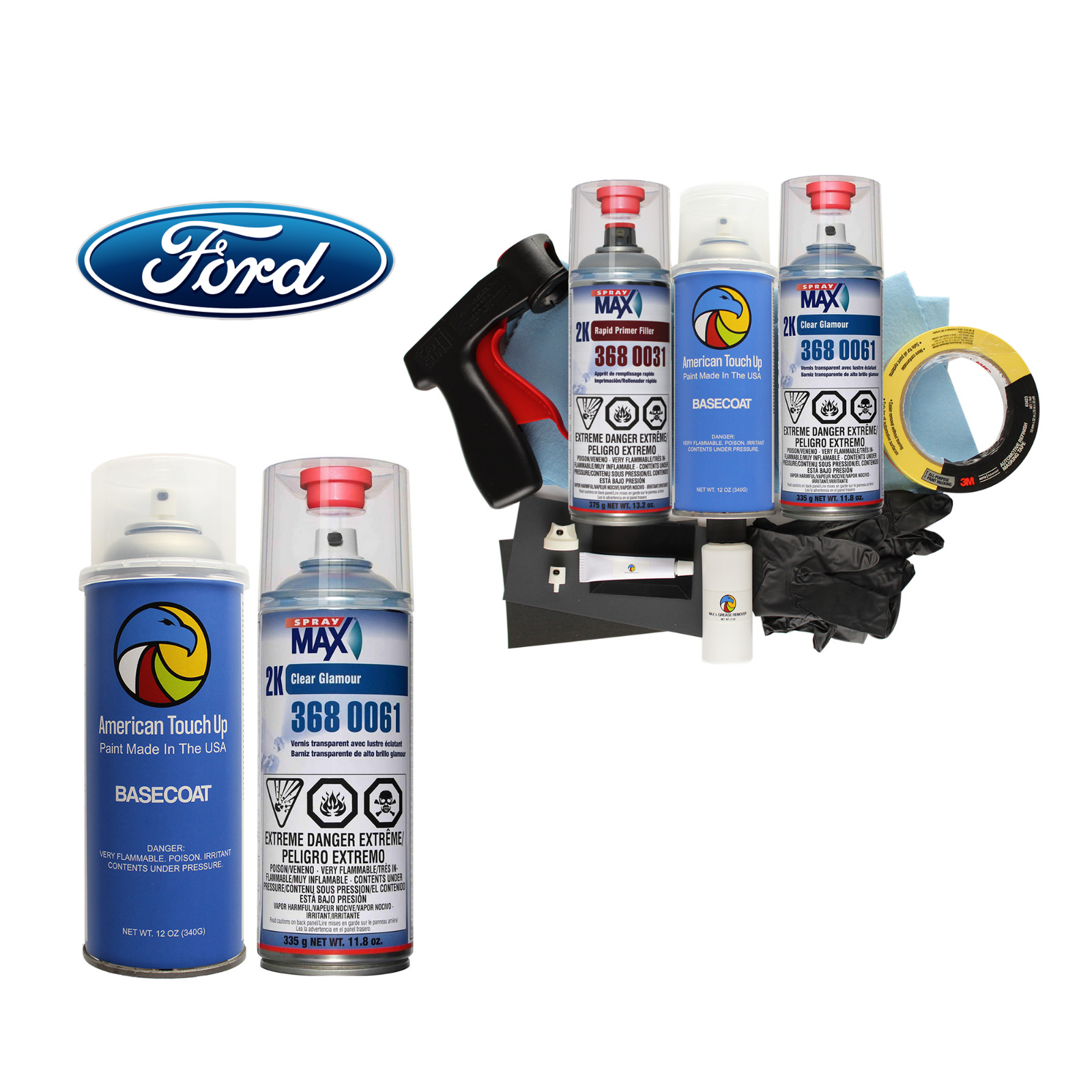 FORD – OEM Automotive Spray Paint & 2K Spraymax Clear Kits SELECT YOUR COLOR