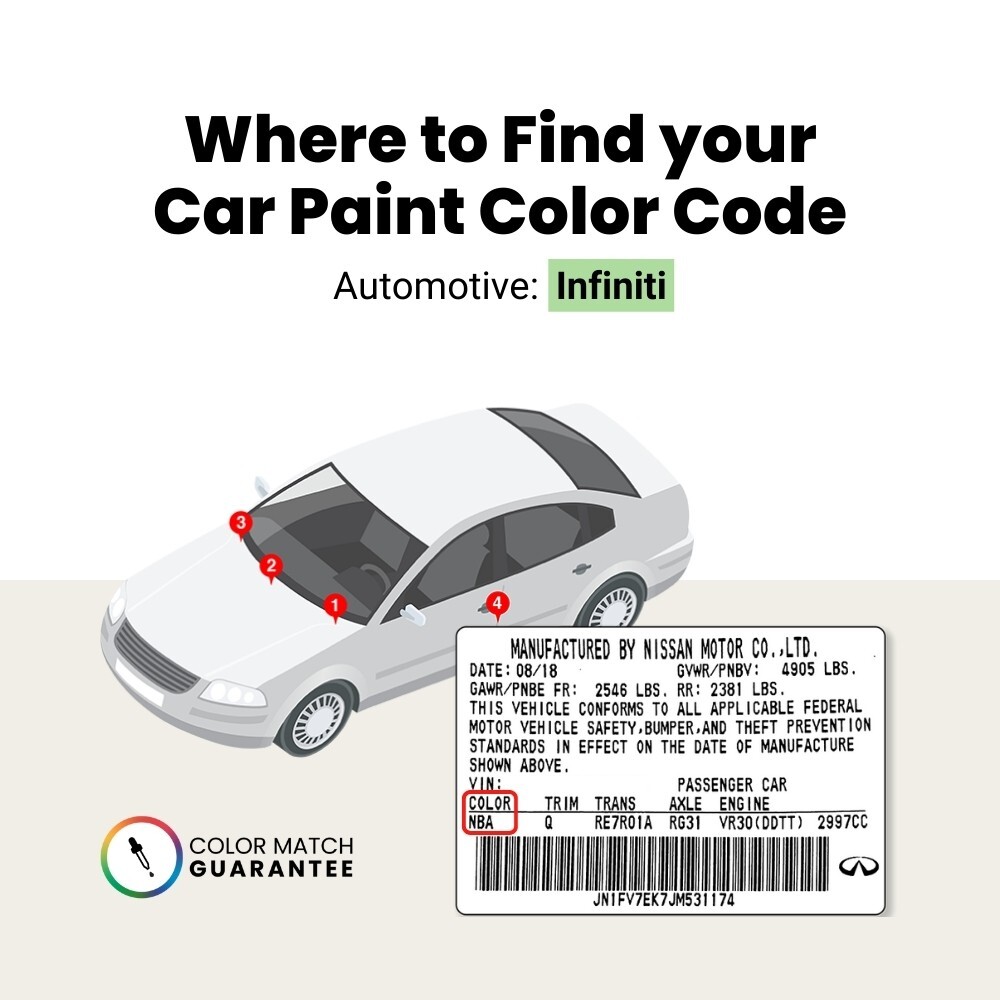 Infiniti Touch Up Paint by TouchUpDirect – Brush or Spray Paint – Choose A Color