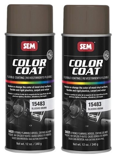 SEM 15483 Color Coat Bluebird Brown Spray Paint Aerosol Can 12 oz. (2 Cans)