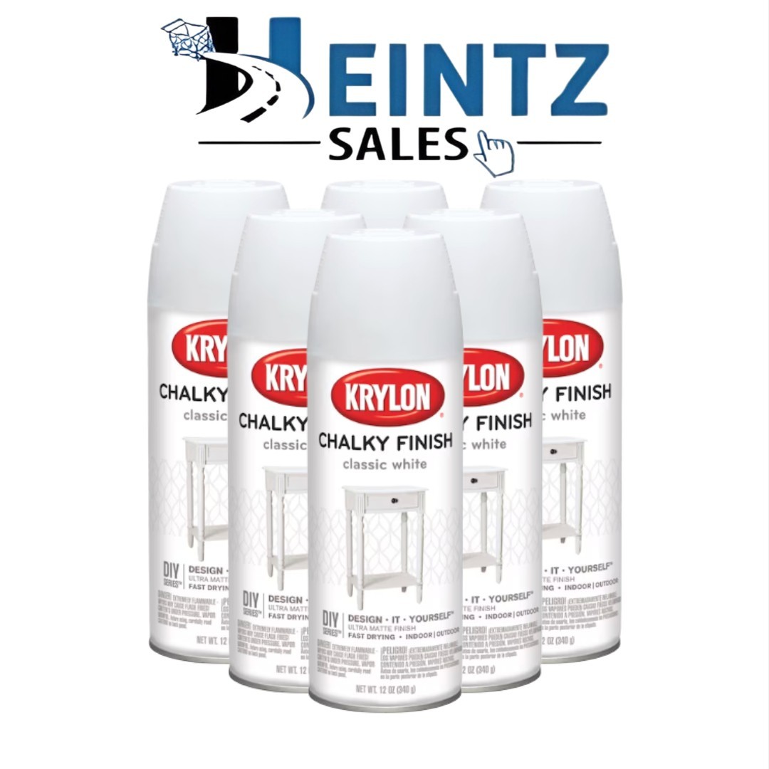 KRYLON 4101 Classic White Chalky Finish Indoor/Outdoor DIY Series Case of 6