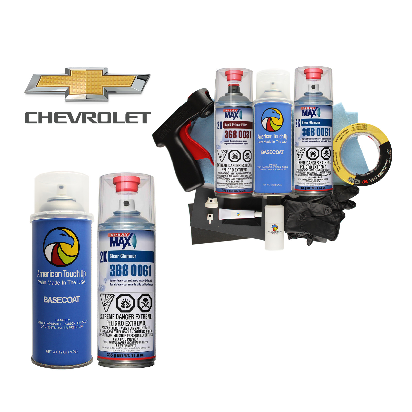 CHEVY – OEM Automotive Spray Paint and 2K Spraymax Clear Kits SELECT YOUR COLOR