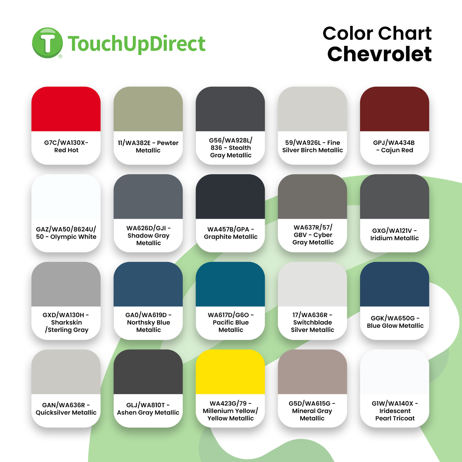 Chevrolet Touch Up Paint by TouchUpDirect – Brush or Spray Paint –Choose A Color