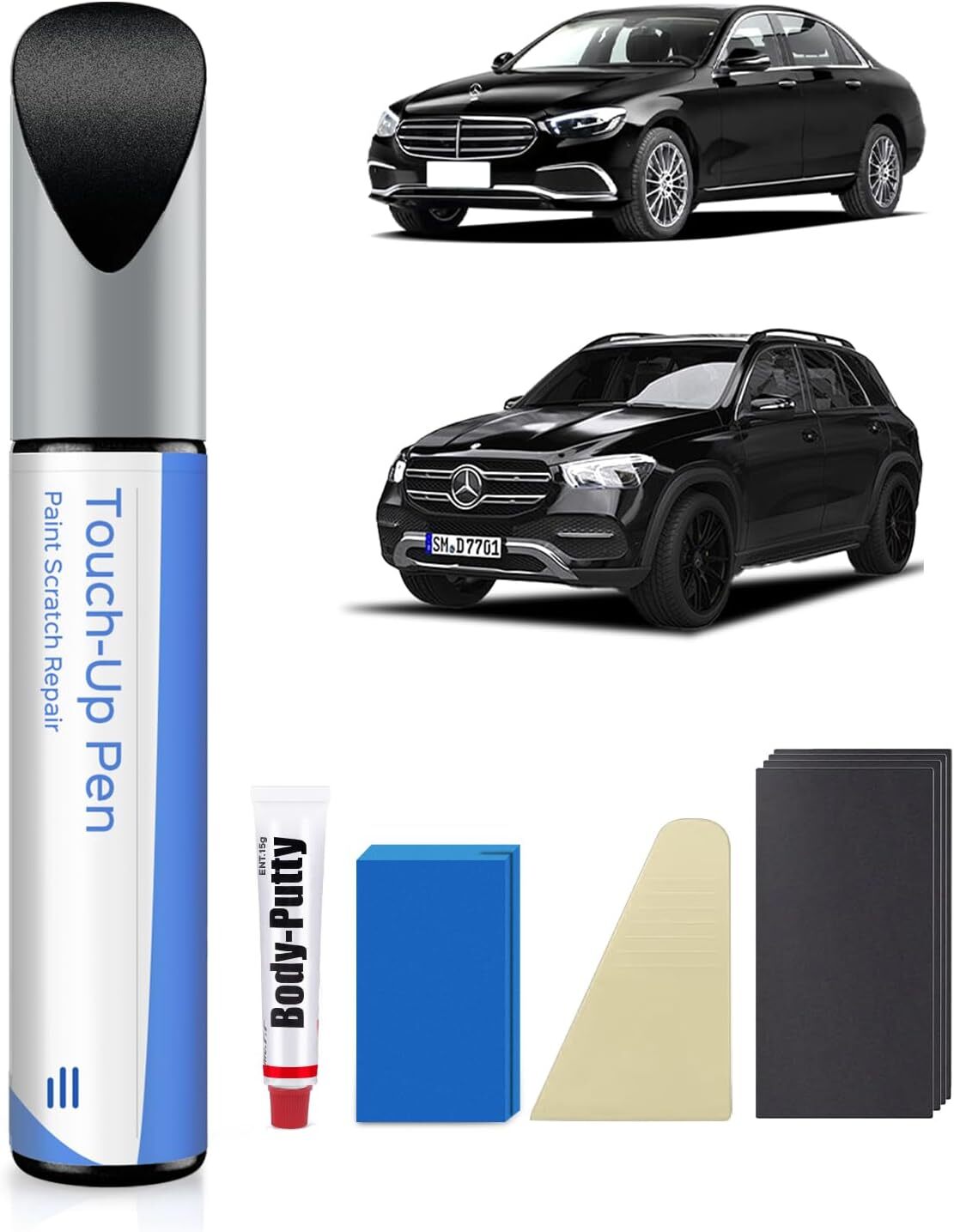 197 9197 Obsidian Black Metallic Mercedes Touch-Up Repair Kit – Exact Match