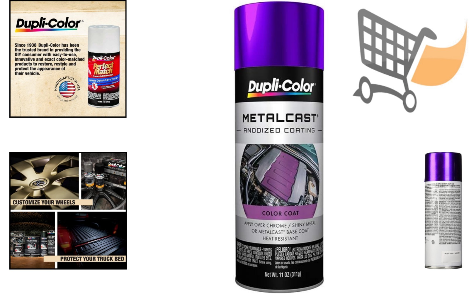Automotive Spray Paint Anodized Coating Purple 11 oz Scratch Resistant Metallic