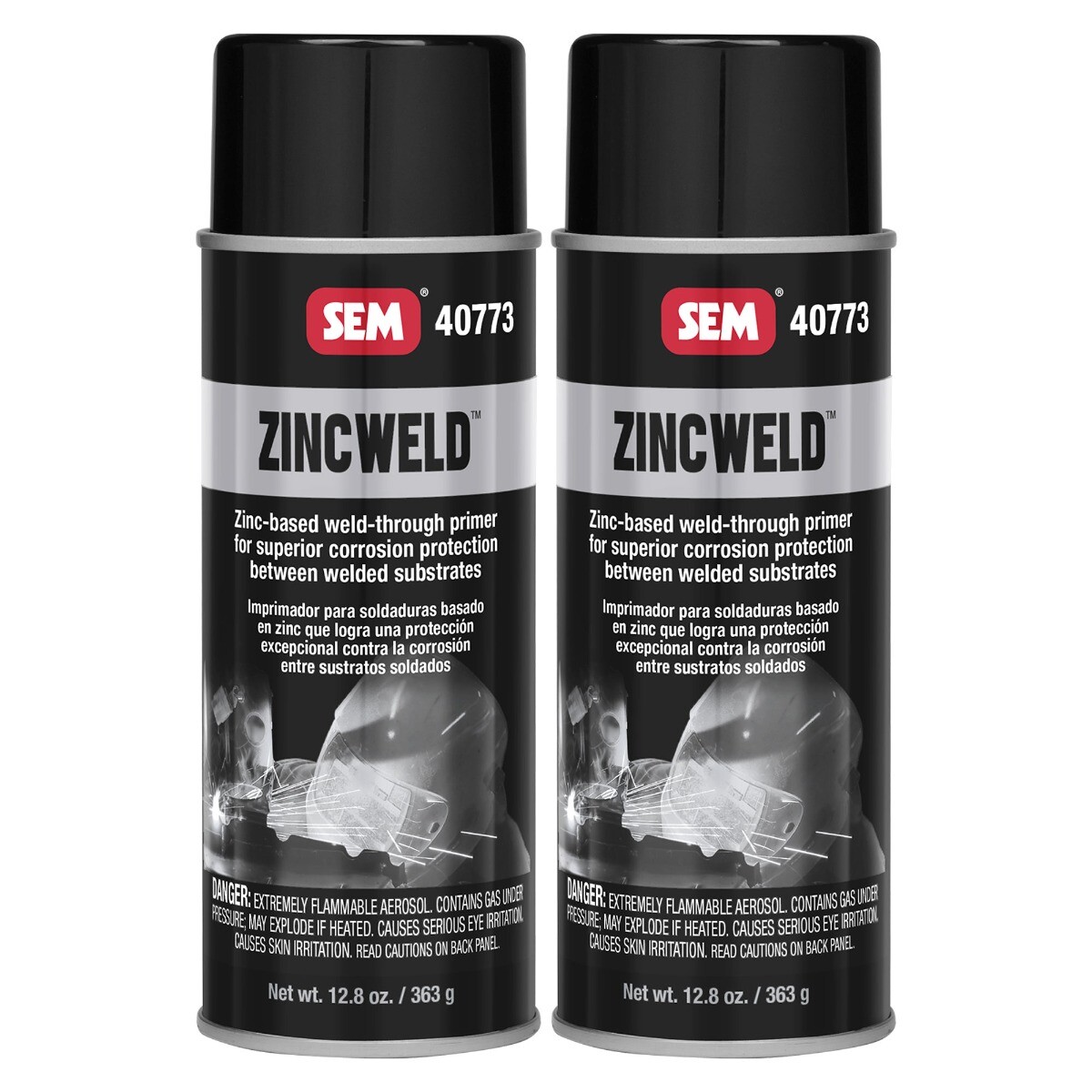 SEM 40773 ZincWeld Weld-Through Primer Aerosol 12.8 oz (2 Cans)