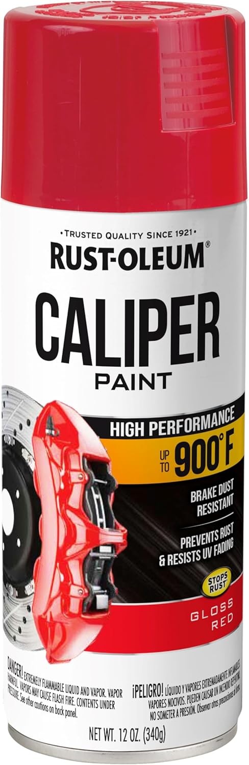 Rust-Oleum 251591 Caliper Spray Paint, 12 oz, Red 12 Ounce (Pack of 1),