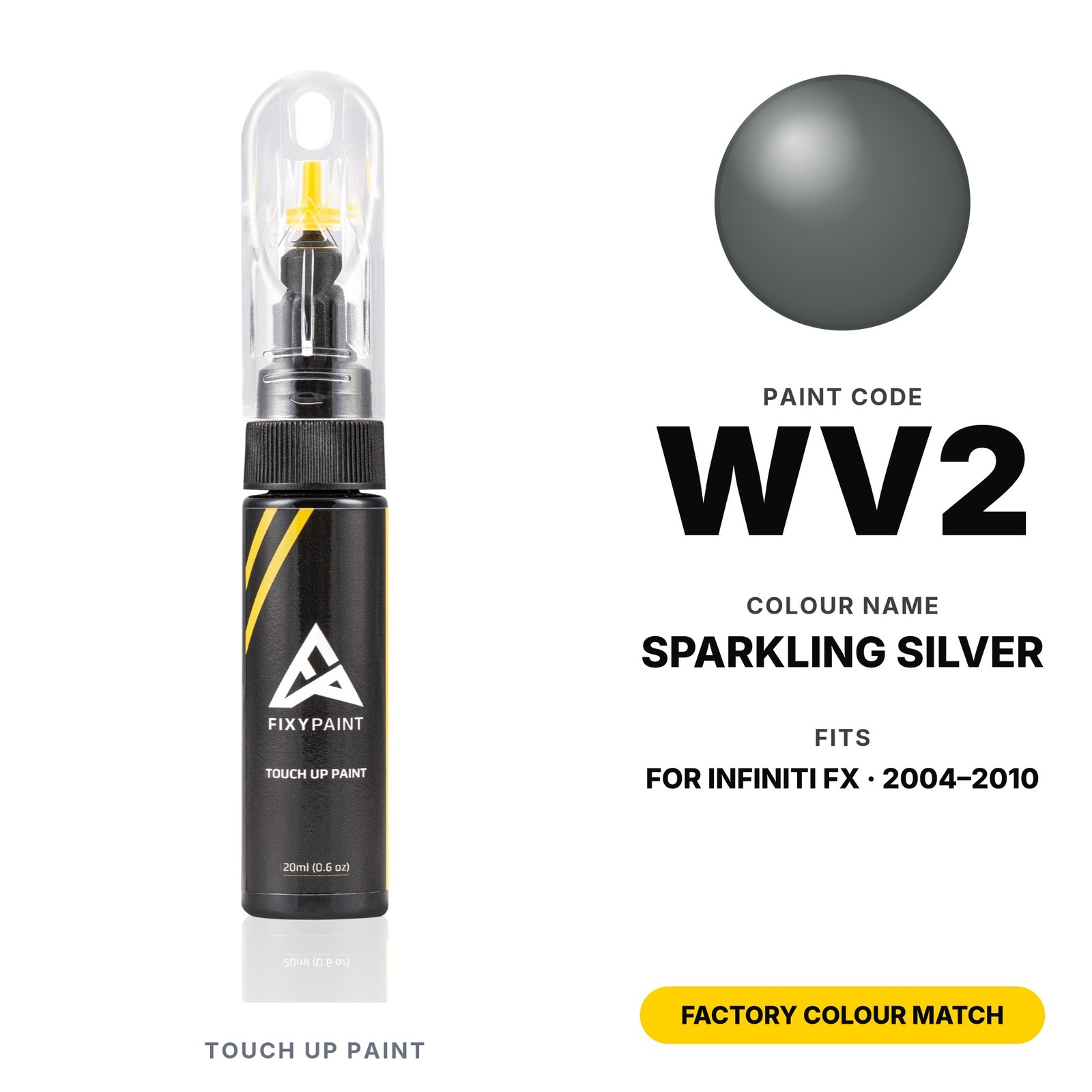 Touch Up Paint For Infiniti WV2 Sparkling Silver Exact Color Match Paint